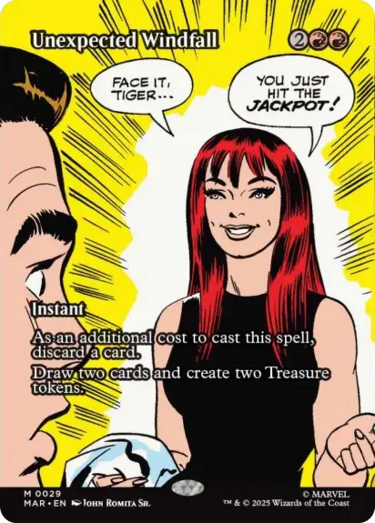 Unexpected Windfall (Borderless) [Marvel's Spider-Man: Eternal-Legal] | Magic Magpie