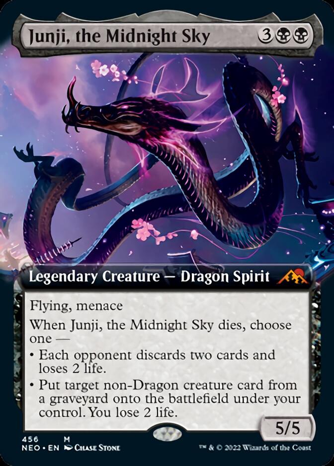 Junji, the Midnight Sky (Extended Art) [Kamigawa: Neon Dynasty] | Magic Magpie