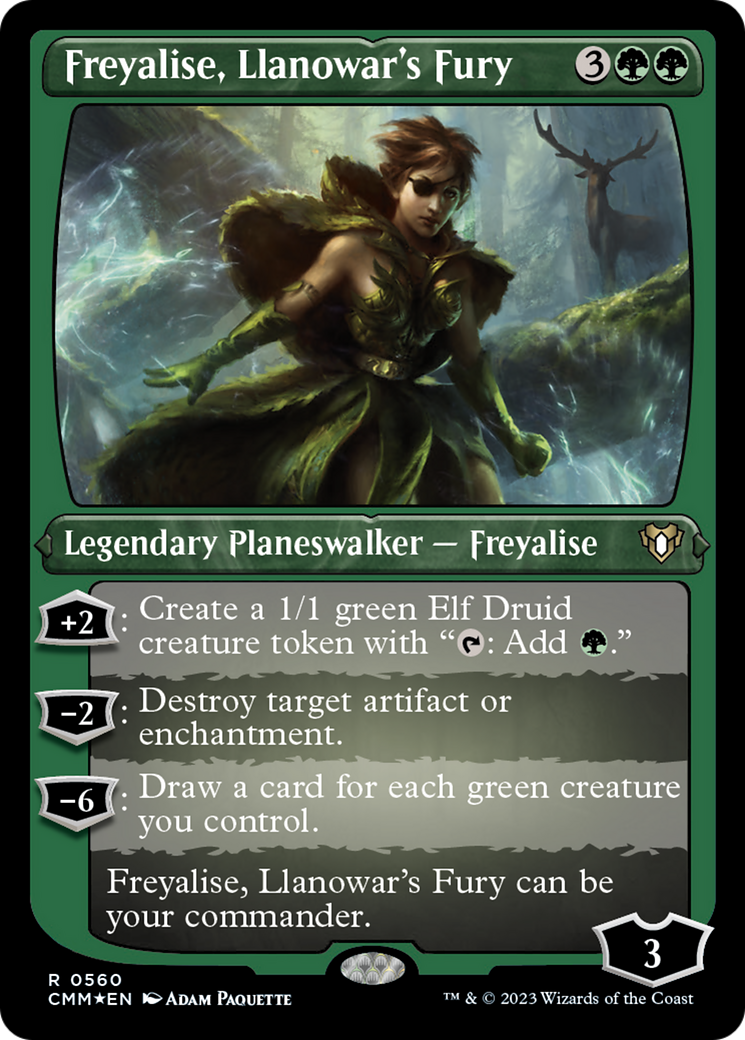 Freyalise, Llanowar's Fury (Foil Etched) [Commander Masters] | Magic Magpie