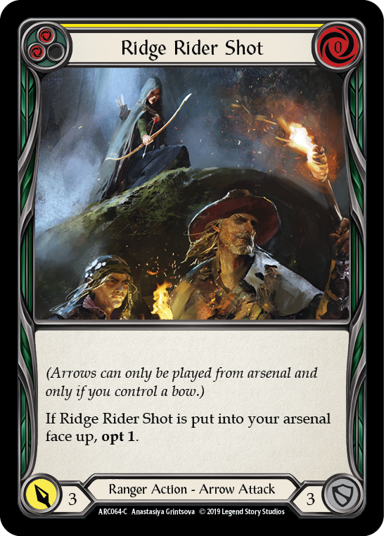 Ridge Rider Shot (Yellow) [ARC064-C] (Arcane Rising)  1st Edition Rainbow Foil | Magic Magpie