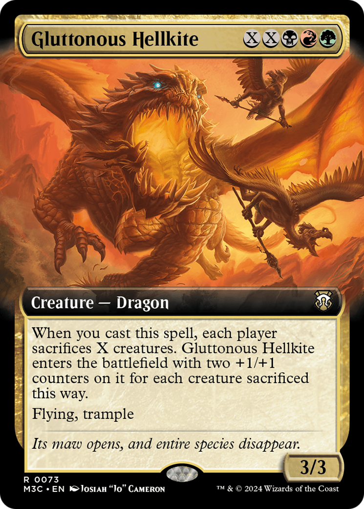 Gluttonous Hellkite (Extended Art) [Modern Horizons 3 Commander] | Magic Magpie