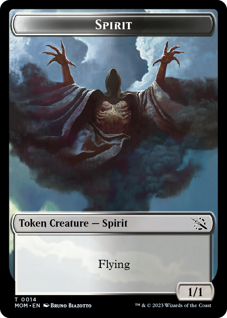 Treasure (21) // Spirit (14) Double-Sided Token [March of the Machine Tokens] | Magic Magpie