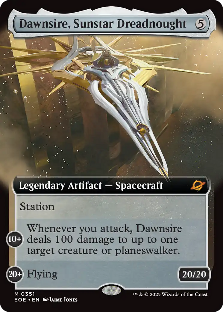 Dawnsire, Sunstar Dreadnought (Extended Art) [Edge of Eternities] | Magic Magpie