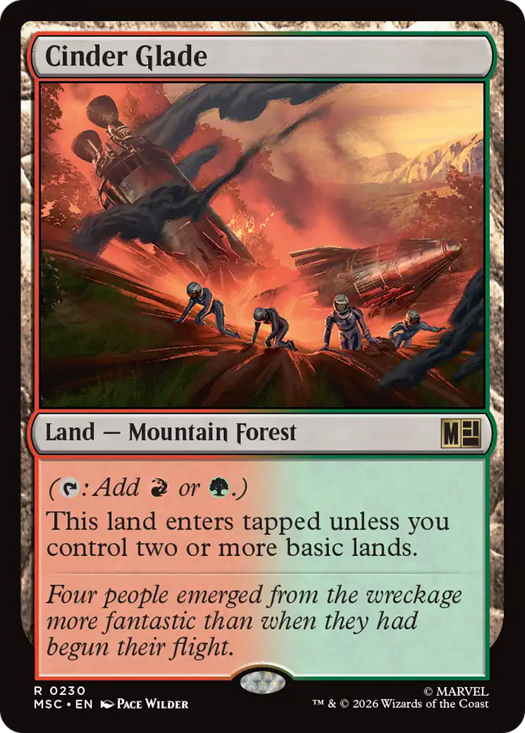 Cinder Glade (Surge Foil) [Marvel Super Heroes Commander] | Magic Magpie