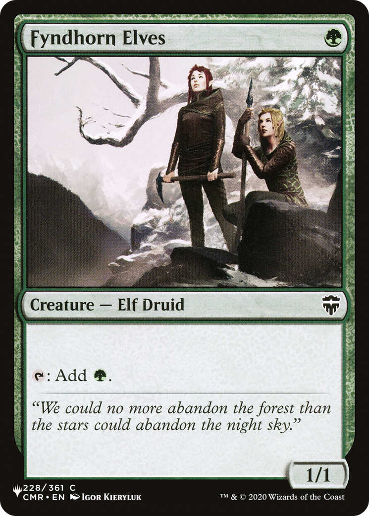 Fyndhorn Elves [The List Reprints] | Magic Magpie