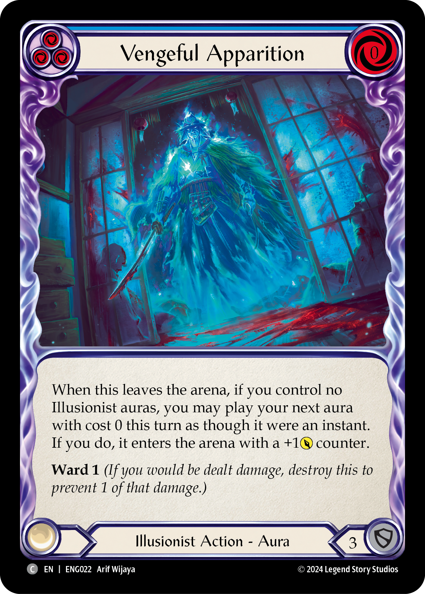 Vengeful Apparition [ENG022] (Part the Mistveil Enigma Blitz Deck) | Magic Magpie
