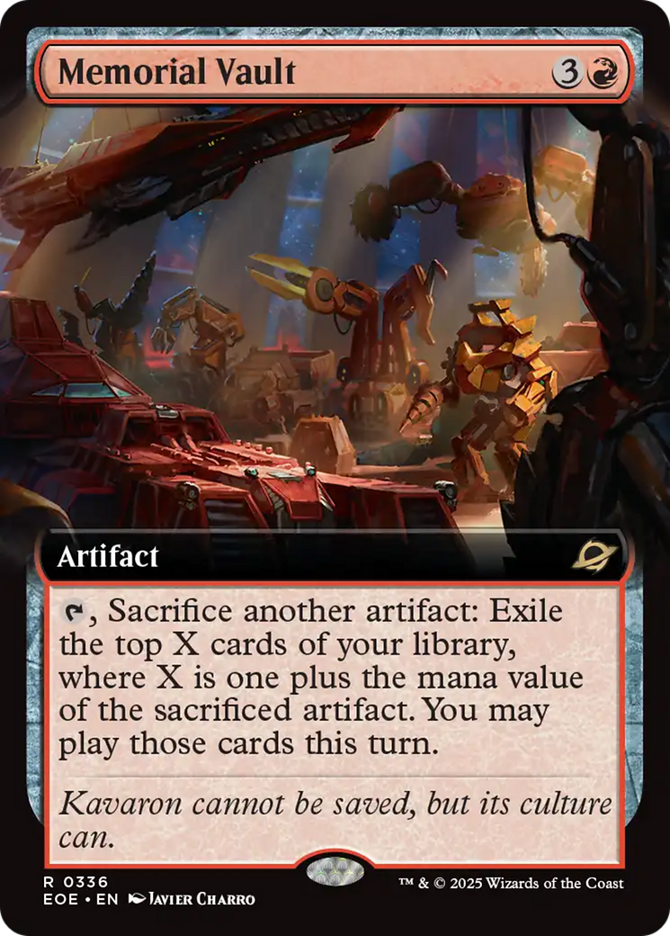 Memorial Vault (Extended Art) [Edge of Eternities] | Magic Magpie