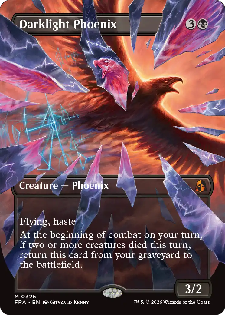 Darklight Phoenix (Borderless) (0325) [Reality Fracture] | Magic Magpie