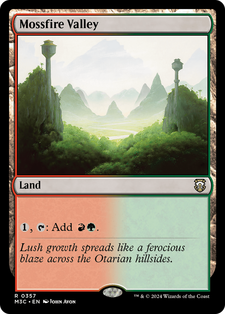 Mossfire Valley (Ripple Foil) [Modern Horizons 3 Commander] | Magic Magpie