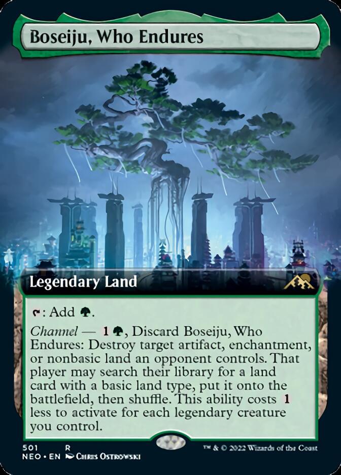 Boseiju, Who Endures (Extended Art) [Kamigawa: Neon Dynasty] | Magic Magpie