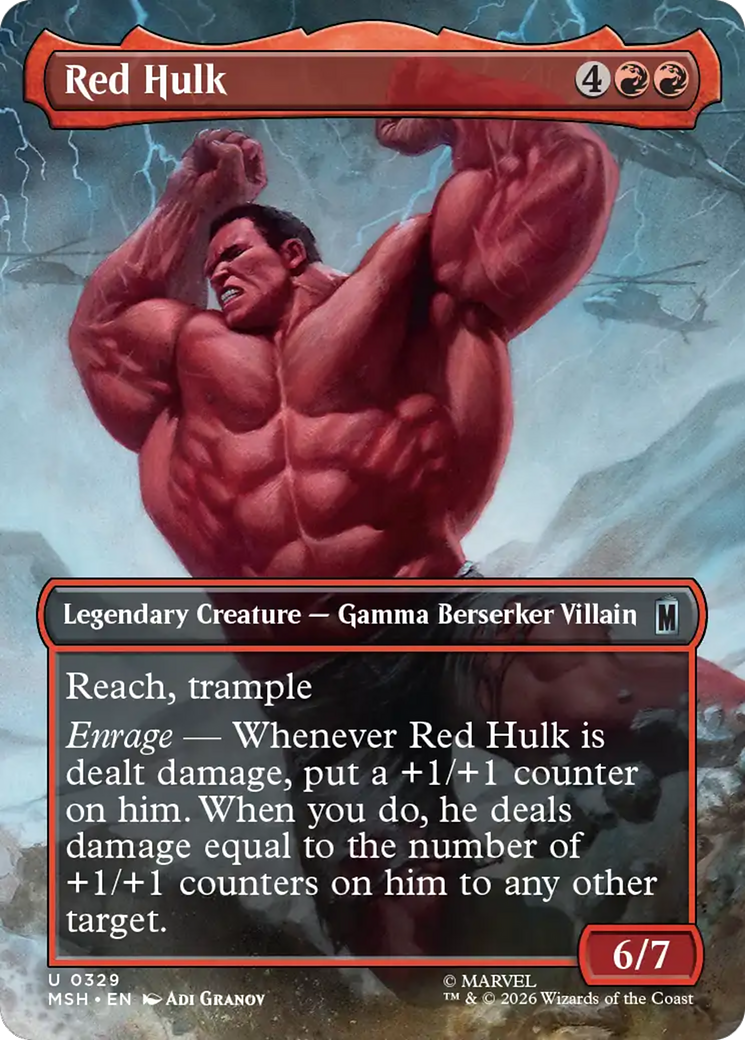 Red Hulk (Borderless) [Marvel Super Heroes] | Magic Magpie