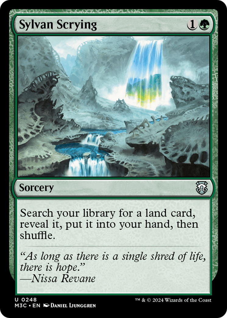 Sylvan Scrying (Ripple Foil) [Modern Horizons 3 Commander] | Magic Magpie