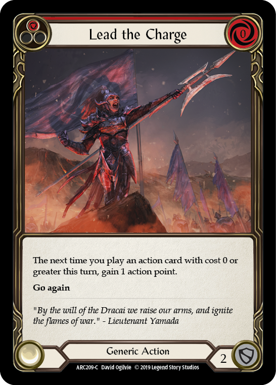 Lead the Charge (Red) [ARC209-C] (Arcane Rising)  1st Edition Rainbow Foil | Magic Magpie