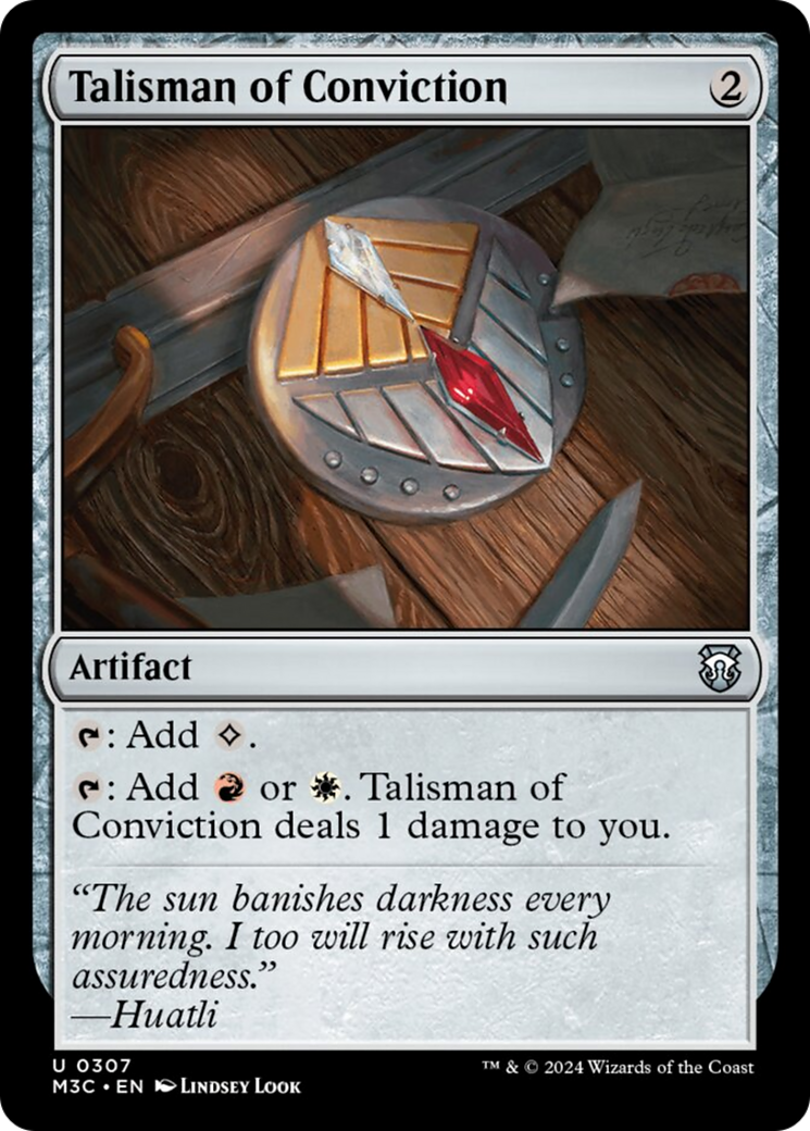 Talisman of Conviction (Ripple Foil) [Modern Horizons 3 Commander] | Magic Magpie