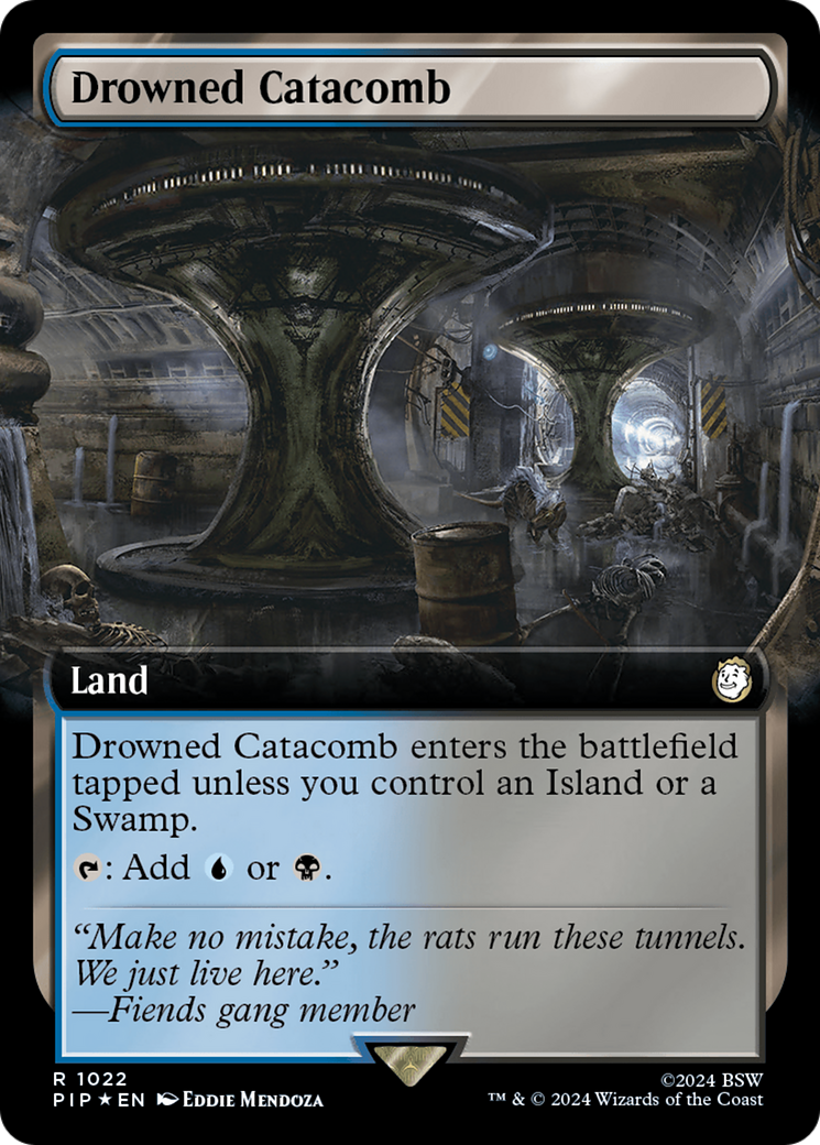 Drowned Catacomb (Extended Art) (Surge Foil) [Fallout] | Magic Magpie