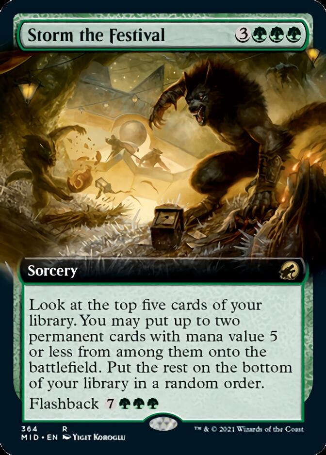 Storm the Festival (Extended Art) [Innistrad: Midnight Hunt] | Magic Magpie