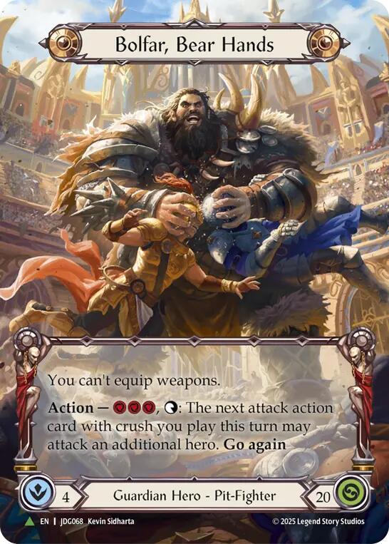 Bolfar, Bear Hands (Marvel) [JDG068] (Promo)  Cold Foil | Magic Magpie