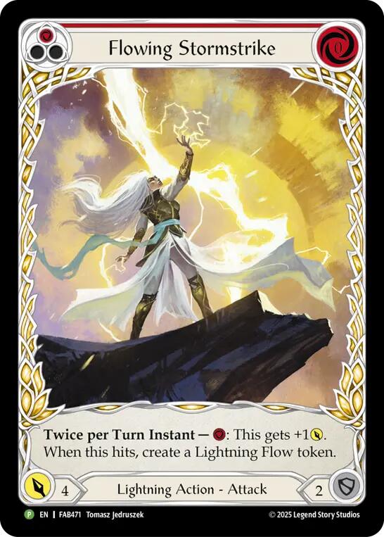 Flowing Stormstrike [FAB471] (Promo)  Rainbow Foil | Magic Magpie