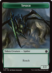 Spider // Beast Double-Sided Token [Foundations Commander Tokens] | Magic Magpie