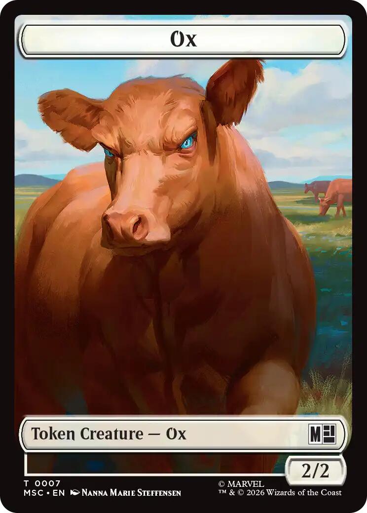 Ox // Vibranium Double-Sided Token [Marvel Super Heroes Commander Tokens] | Magic Magpie