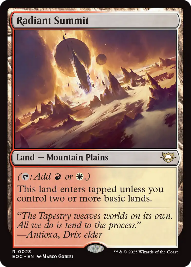 Radiant Summit [Edge of Eternities Commander] | Magic Magpie