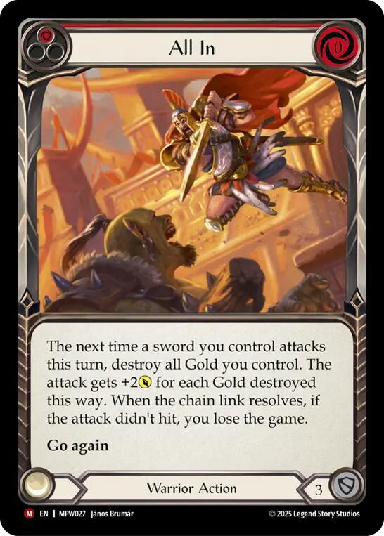 All In (Red) [MPW027] (Mastery Pack Warrior)  Rainbow Foil | Magic Magpie