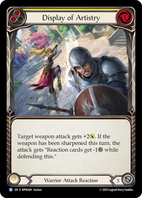 Display of Artistry (Yellow) [MPW040] (Mastery Pack Warrior)  Rainbow Foil | Magic Magpie