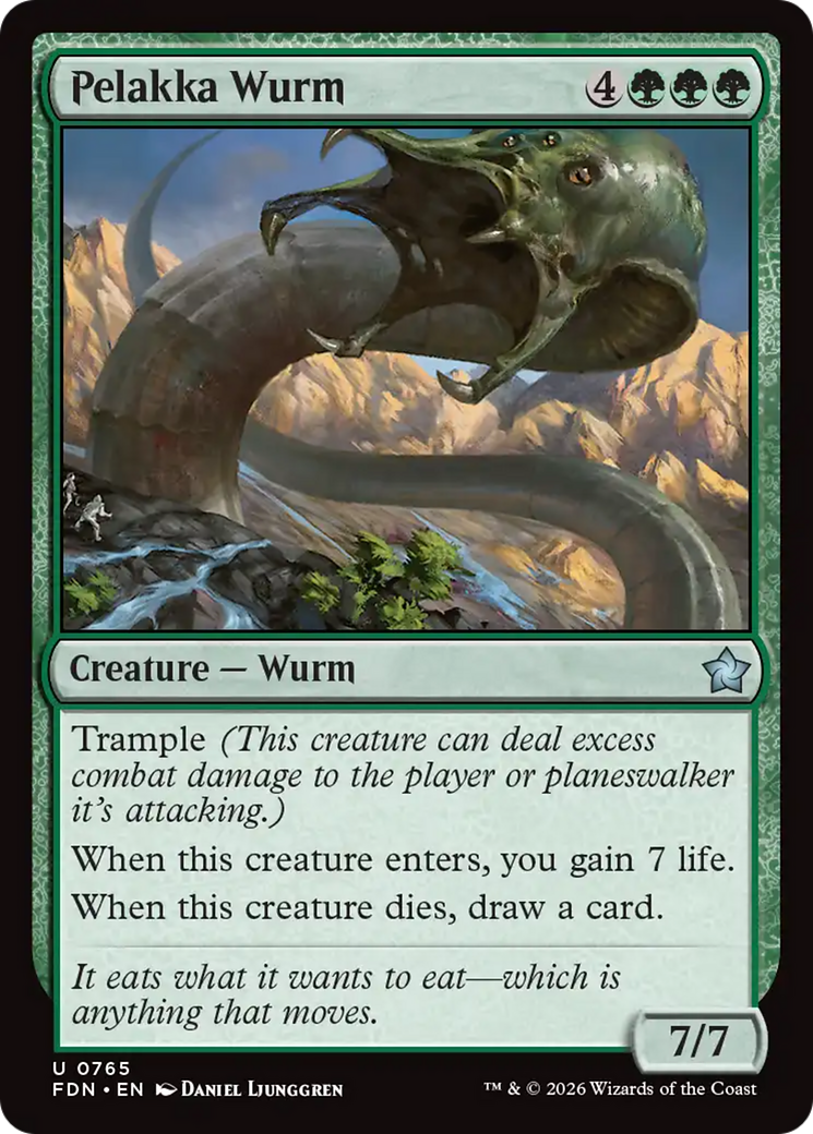Pelakka Wurm (0765) [Foundations] | Magic Magpie