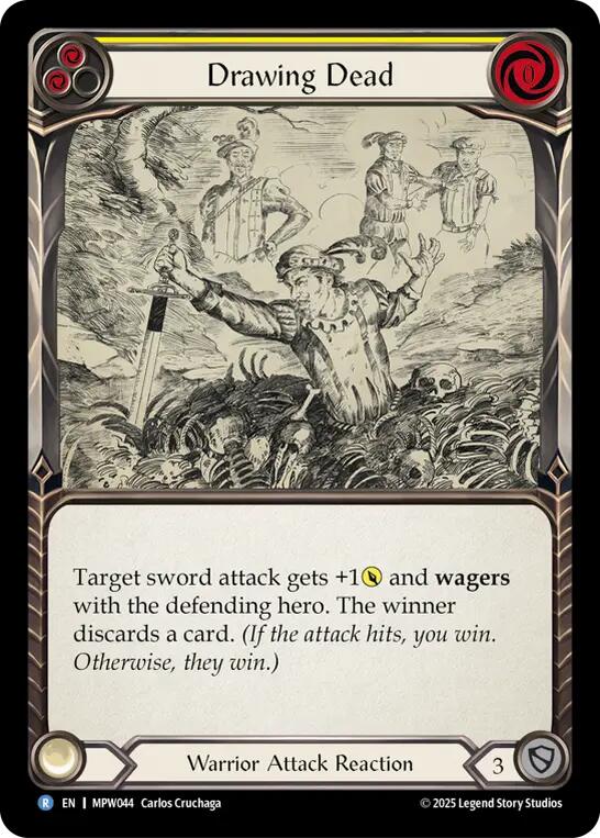 Drawing Dead (Yellow) [MPW044] (Mastery Pack Warrior)  Rainbow Foil | Magic Magpie