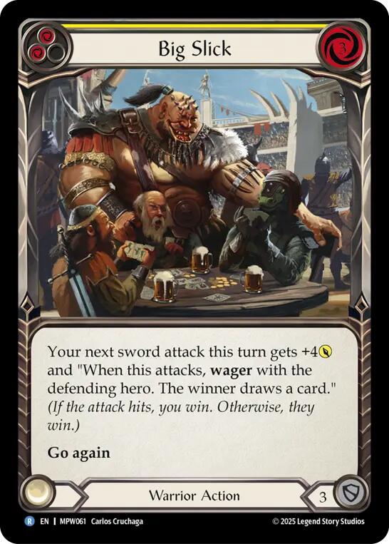 Big Slick (Yellow) [MPW061] (Mastery Pack Warrior)  Rainbow Foil | Magic Magpie