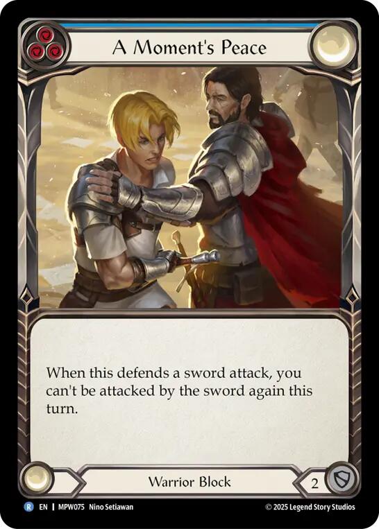 A Moment's Peace (Blue) [MPW075] (Mastery Pack Warrior)  Rainbow Foil | Magic Magpie