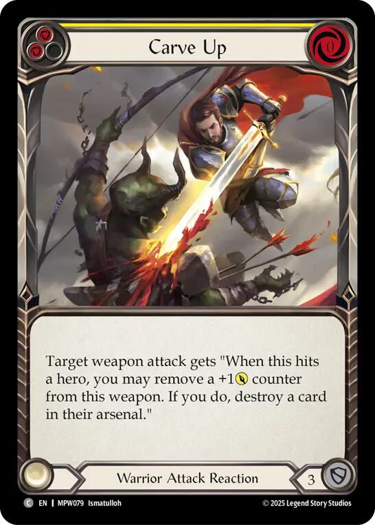 Carve Up (Yellow) [MPW079] (Mastery Pack Warrior)  Rainbow Foil | Magic Magpie