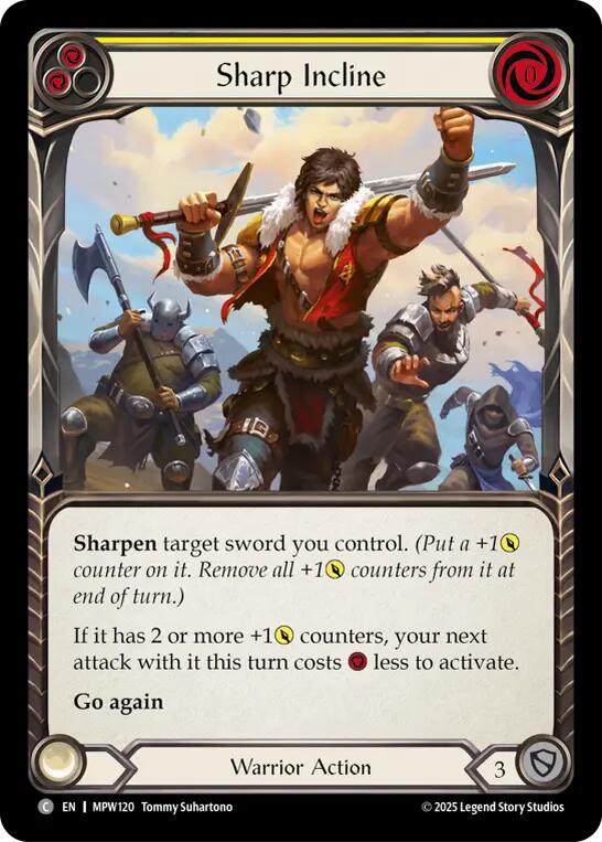 Sharp Incline (Yellow) [MPW120] (Mastery Pack Warrior)  Rainbow Foil | Magic Magpie