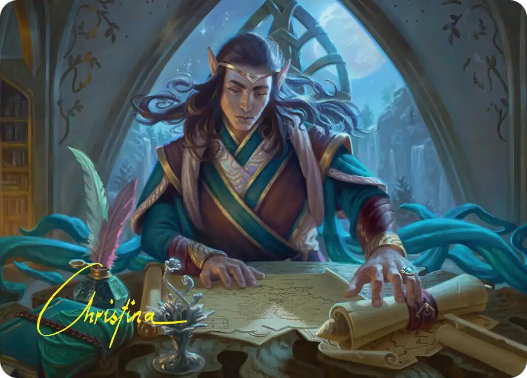Elrond, Moon-Reader Art Card (Gold-Stamped Signature) [The Hobbit Art Series] | Magic Magpie