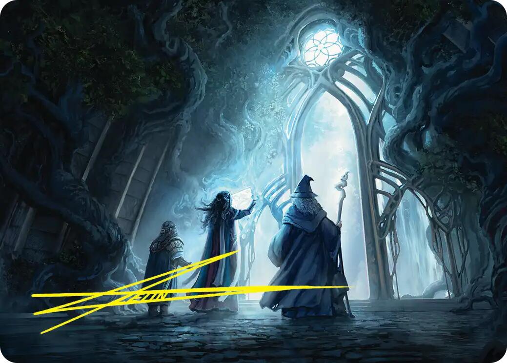 Uncover the Moon-Letters Art Card (Gold-Stamped Signature) [The Hobbit Art Series] | Magic Magpie