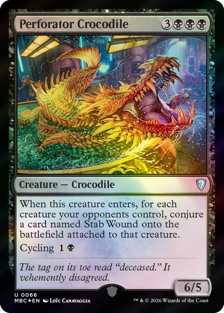 Perforator Crocodile [Mystery Booster: Commander Edition] | Magic Magpie