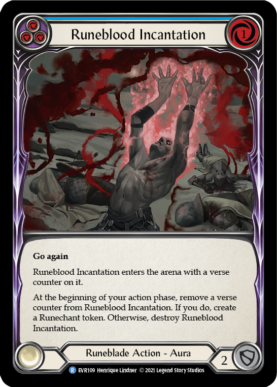 Runeblood Incantation (Blue) [EVR109] (Everfest)  1st Edition Rainbow Foil | Magic Magpie