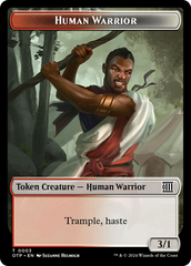 Mercenary // Human Warrior Double-Sided Token [Outlaws of Thunder Junction Tokens] | Magic Magpie