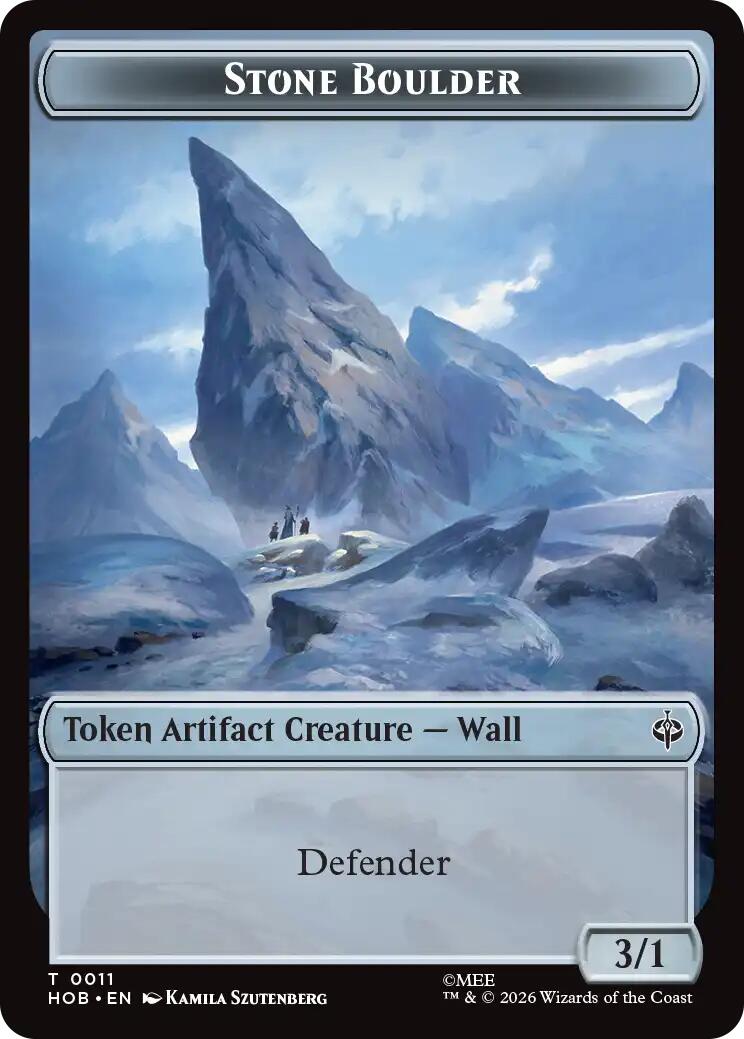 Stone Boulder // Dragon Double-Sided Token [The Hobbit Tokens] | Magic Magpie