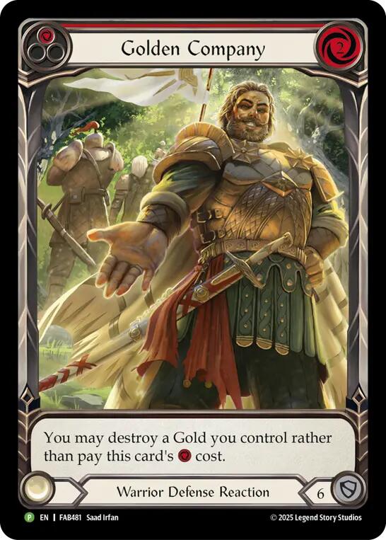 Golden Company (Red) [FAB481] (Promo)  Rainbow Foil | Magic Magpie