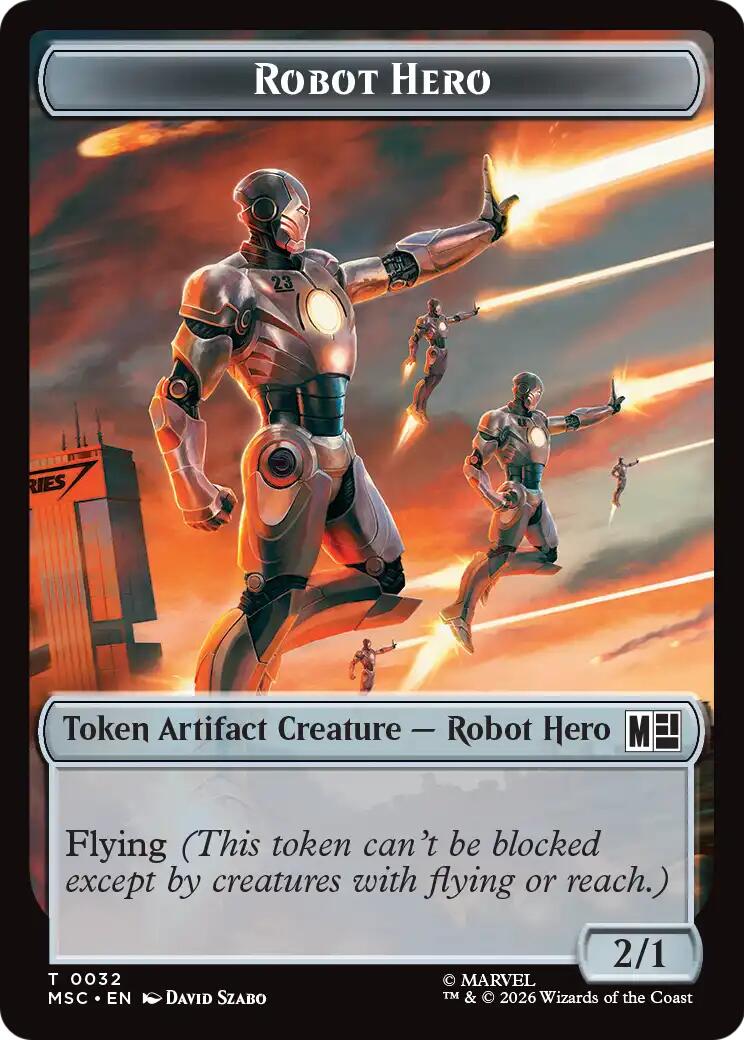 Robot Hero // Villain Double-Sided Token [Marvel Super Heroes Commander Tokens] | Magic Magpie