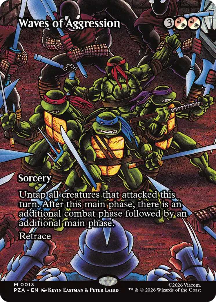 Waves of Aggression (Borderless) [Teenage Mutant Ninja Turtles Eternal-Legal] | Magic Magpie