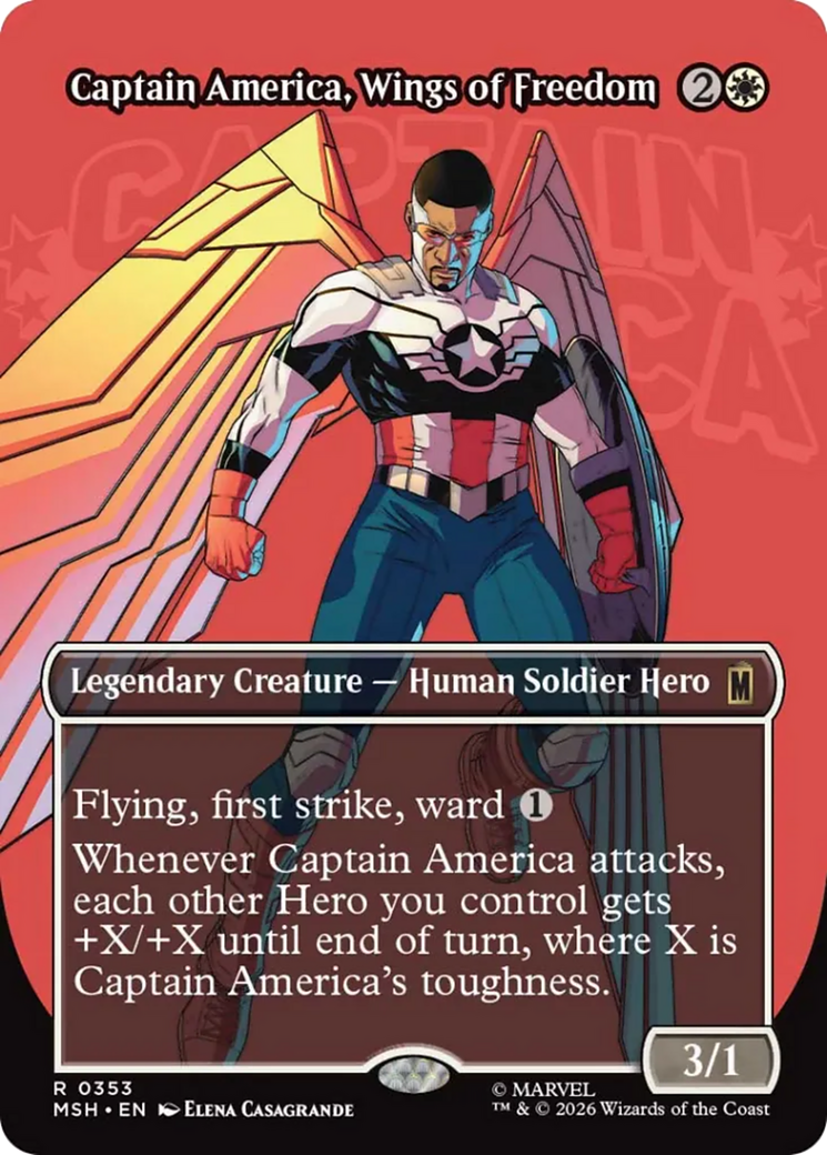 Captain America, Wings of Freedom (Borderless) [Marvel Super Heroes] | Magic Magpie