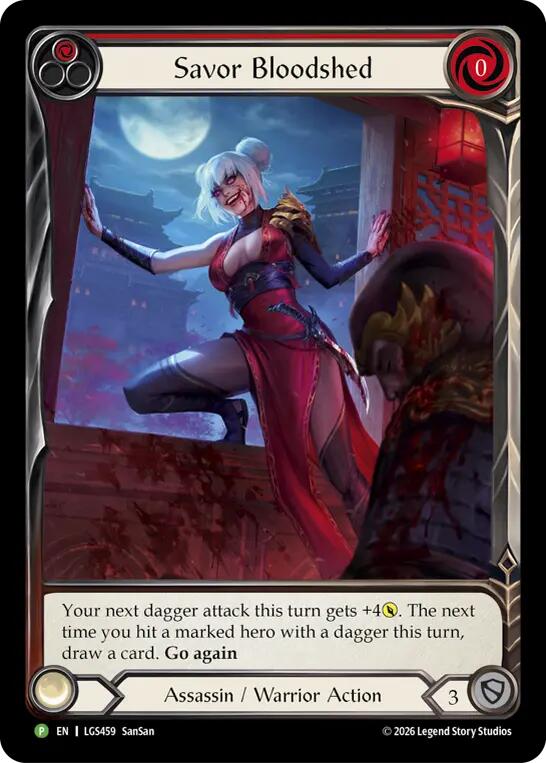 Savor Bloodshed [LGS459] (Promo)  Cold Foil | Magic Magpie