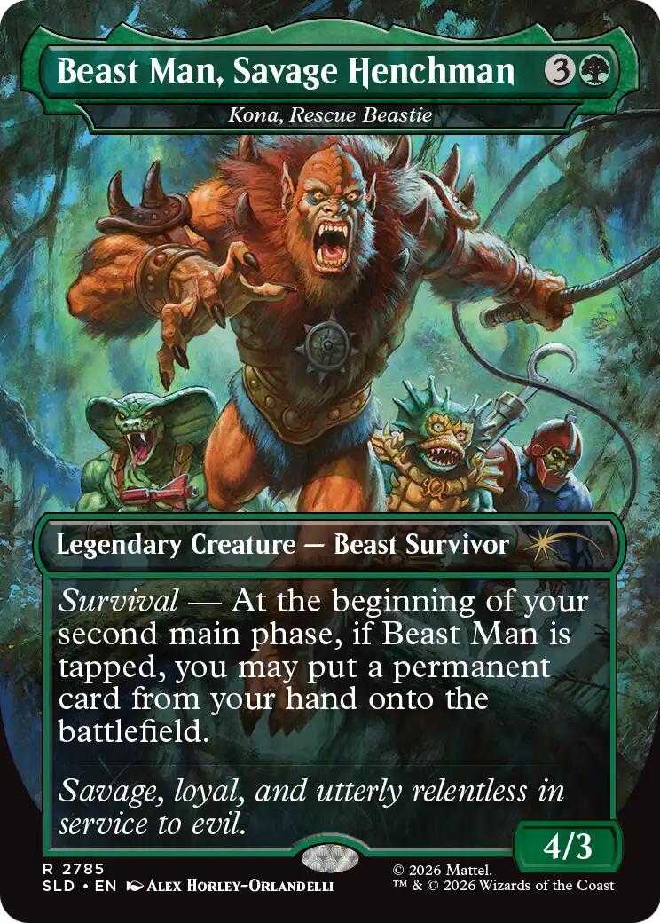Beast Man, Savage Henchman - Kona, Rescue Beastie [Secret Lair Drop Series] | Magic Magpie