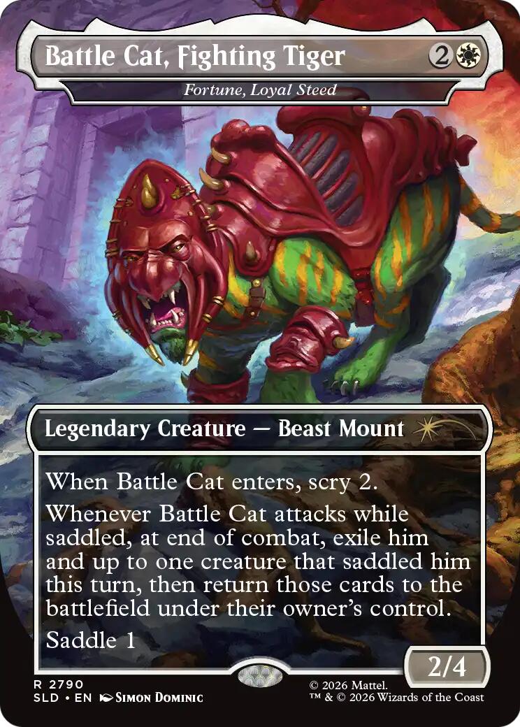 Battle Cat, Fighting Tiger - Fortune, Loyal Steed [Secret Lair Drop Series] | Magic Magpie