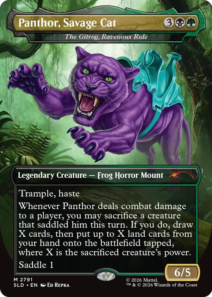 Panthor, Savage Cat - The Gitrog, Ravenous Ride [Secret Lair Drop Series] | Magic Magpie