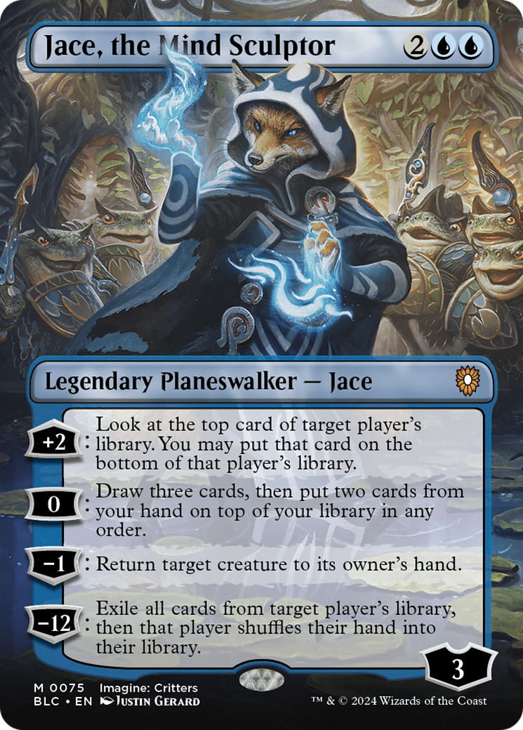 Jace, the Mind Sculptor (Borderless) [Bloomburrow Commander] | Magic Magpie