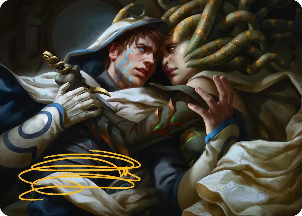 Vraska's Final Mercy Art Card (Gold-Stamped Signature) [Reality Fracture Art Series] | Magic Magpie