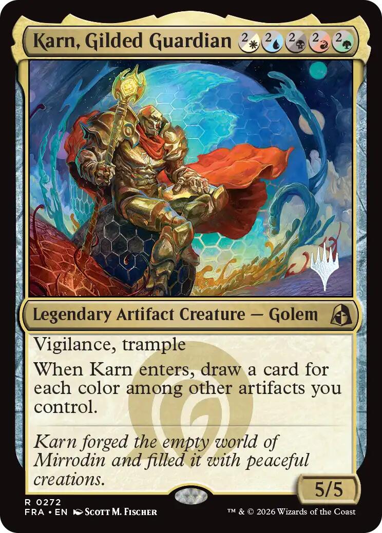 Karn, Gilded Guardian [Reality Fracture Promos] | Magic Magpie